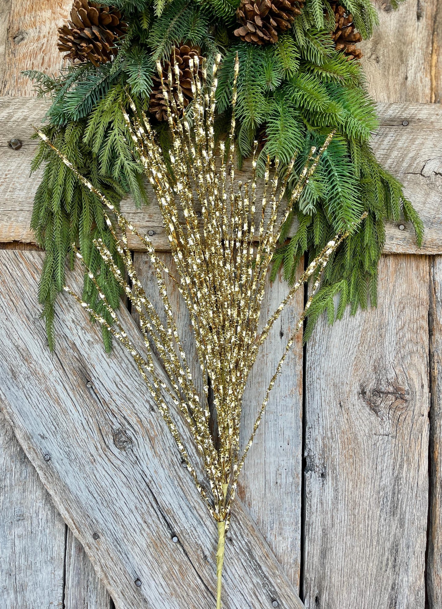 36" Gold Spray, Gold Christmas Spray, Christmas Tree Spray, Christmas Tree Topper Spray, Christmas Picks and Stems, 65316-GOLD