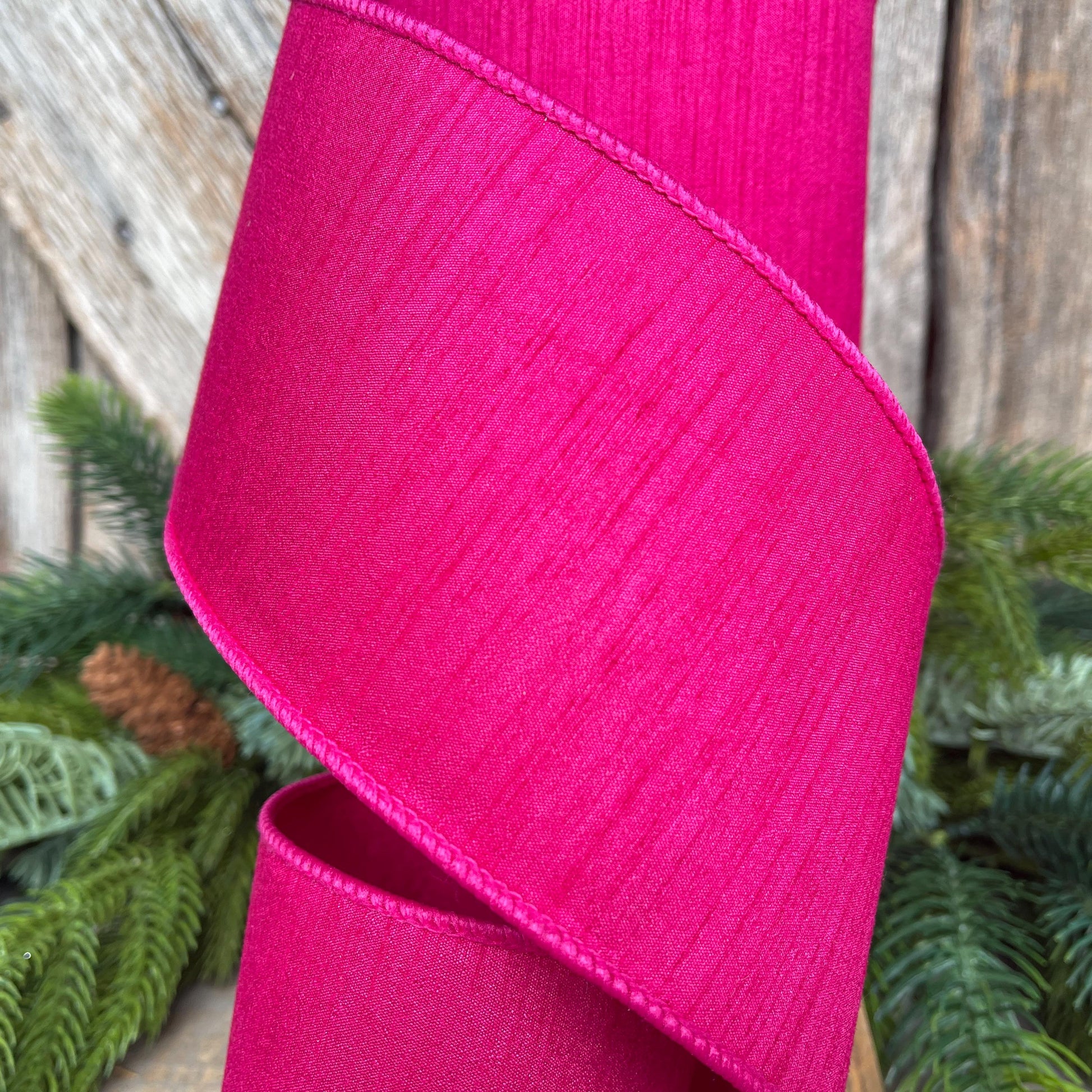 4” Hot Pink Ribbon, Farrisilk ribbon, Christmas Ribbon