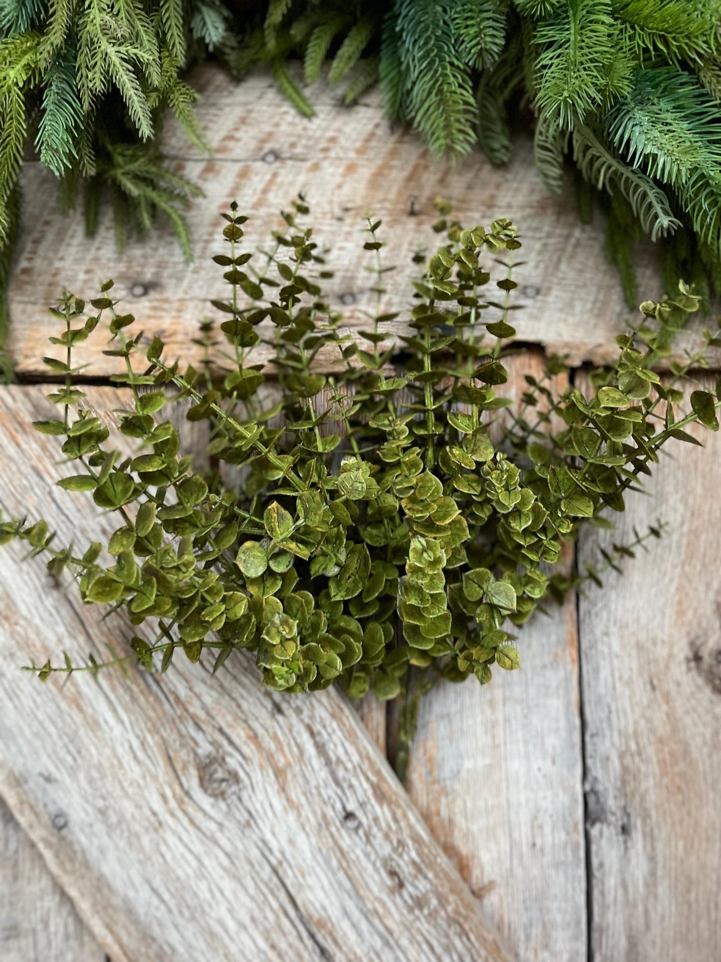 18" Eucalyptus Bush, Christmas Eucalyptus Bush, Fall Eucalyptus Bush, Moss Green Eucalyptus, Greenery Bush, 84676-GN