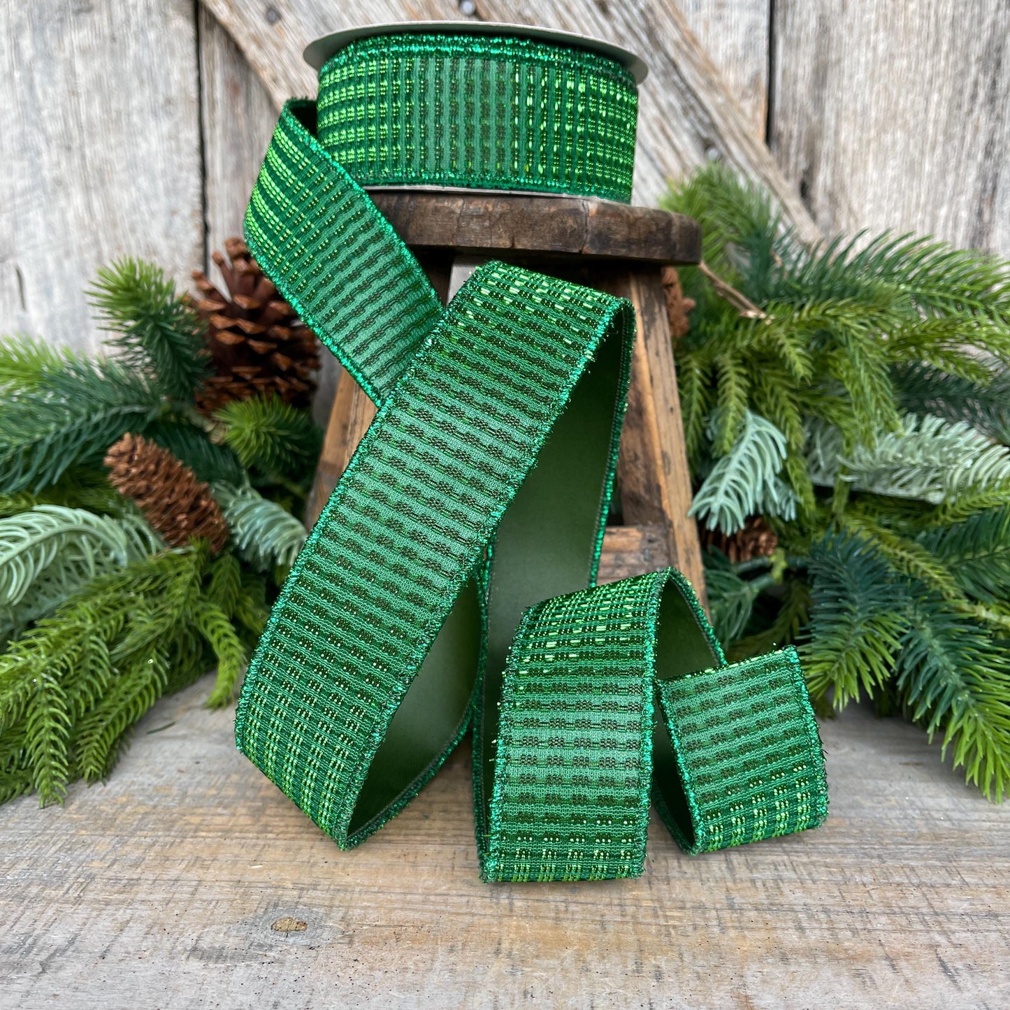 1.5" Emerald Green Ribbon, Christmas Ribbon, Green Ribbon, Christmas Tree RIbbon, Ribbon, Emerald Green Ribbon