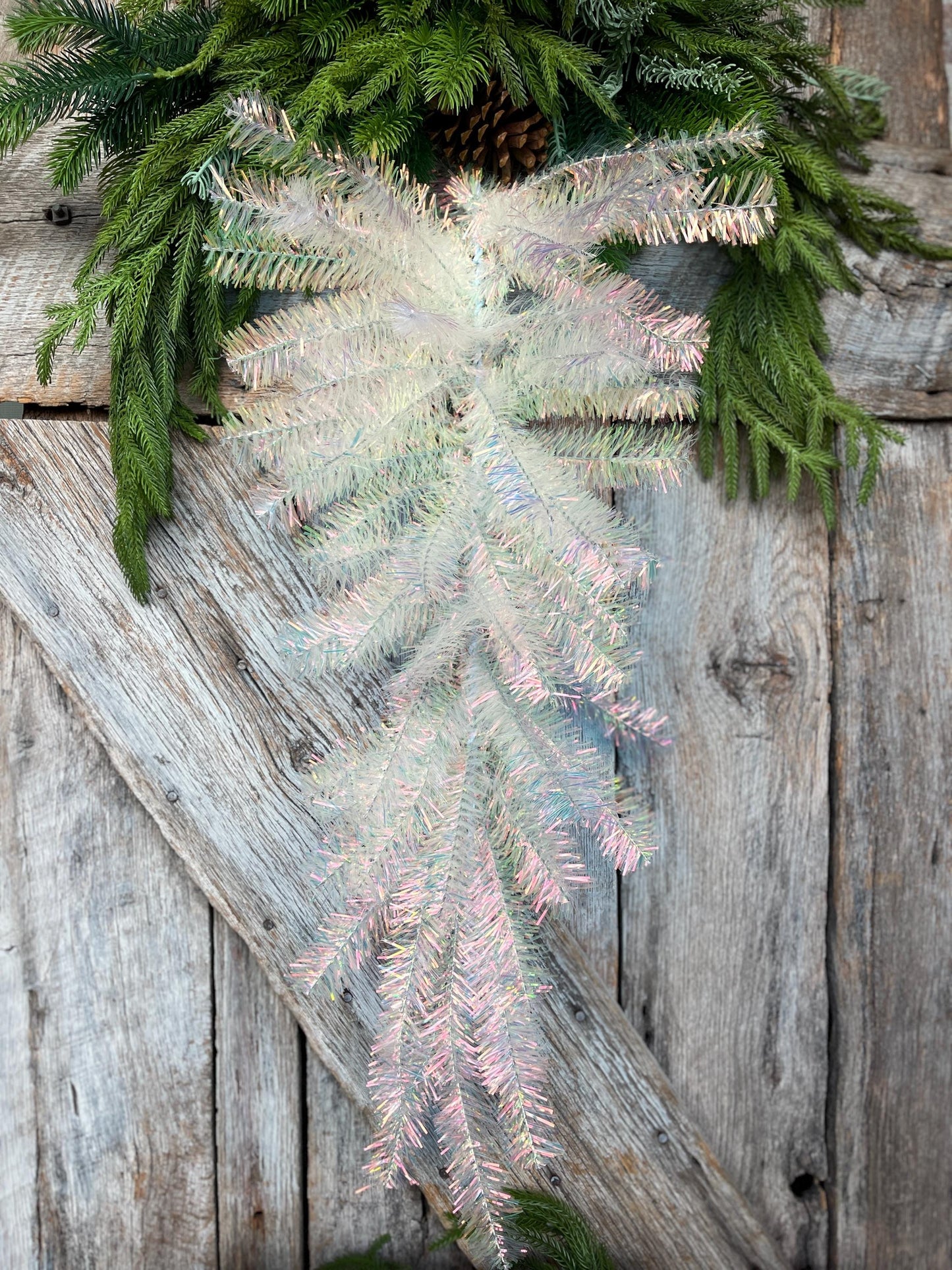 32" Iridescent White Swag Base, Swag Base, Teardrop Swag Work Form