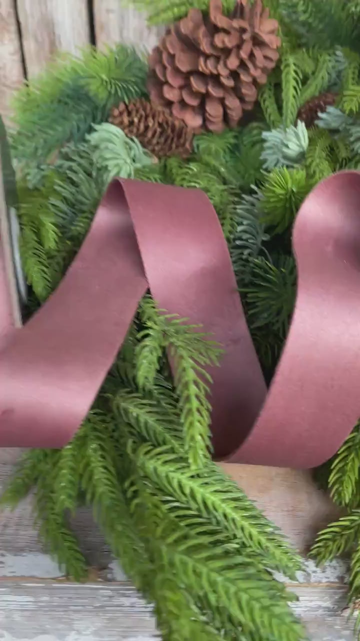 1.5" Pecan Brown Velvet, Double Faced Velvet Ribbon, Unwired Velvet Ribbon