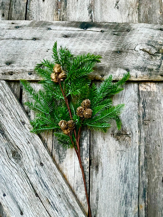 Pine spray, pine cone spray, Christmas greenery