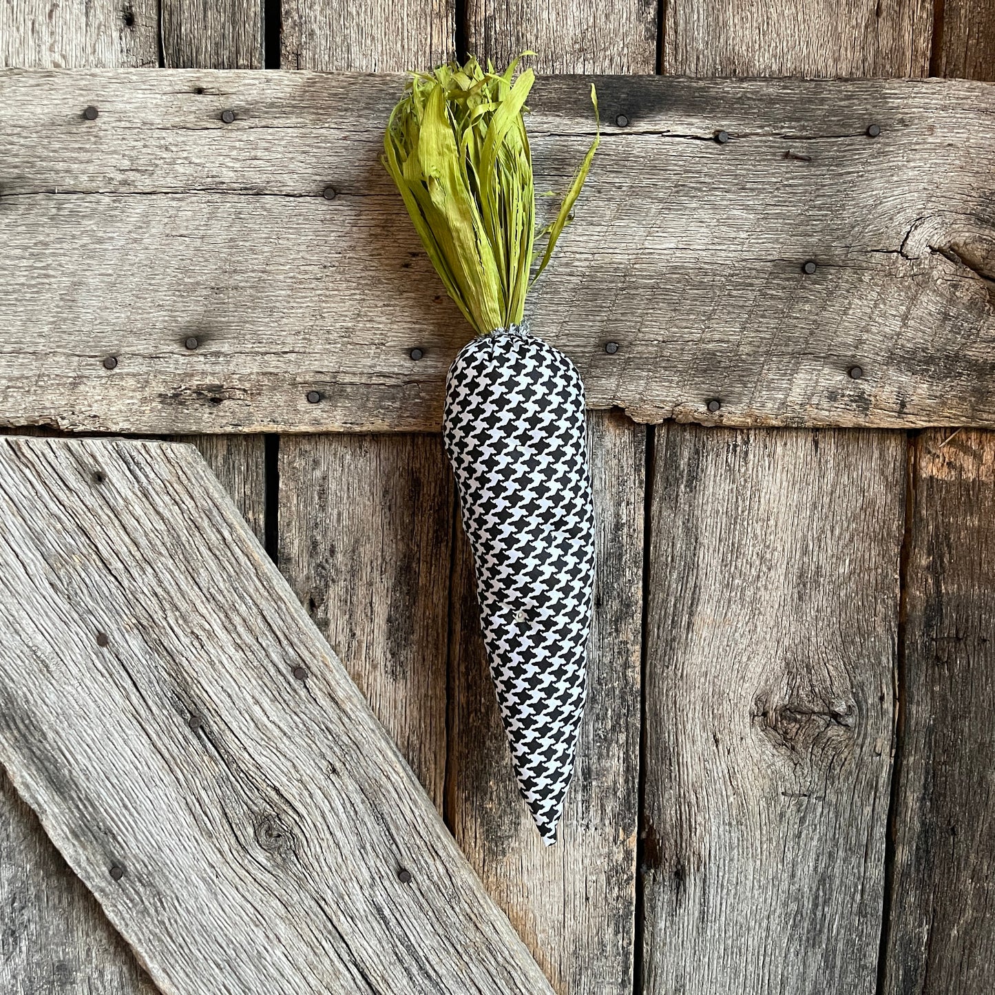 Houndstooth Carrot, Easter Decor, Easter Carrot