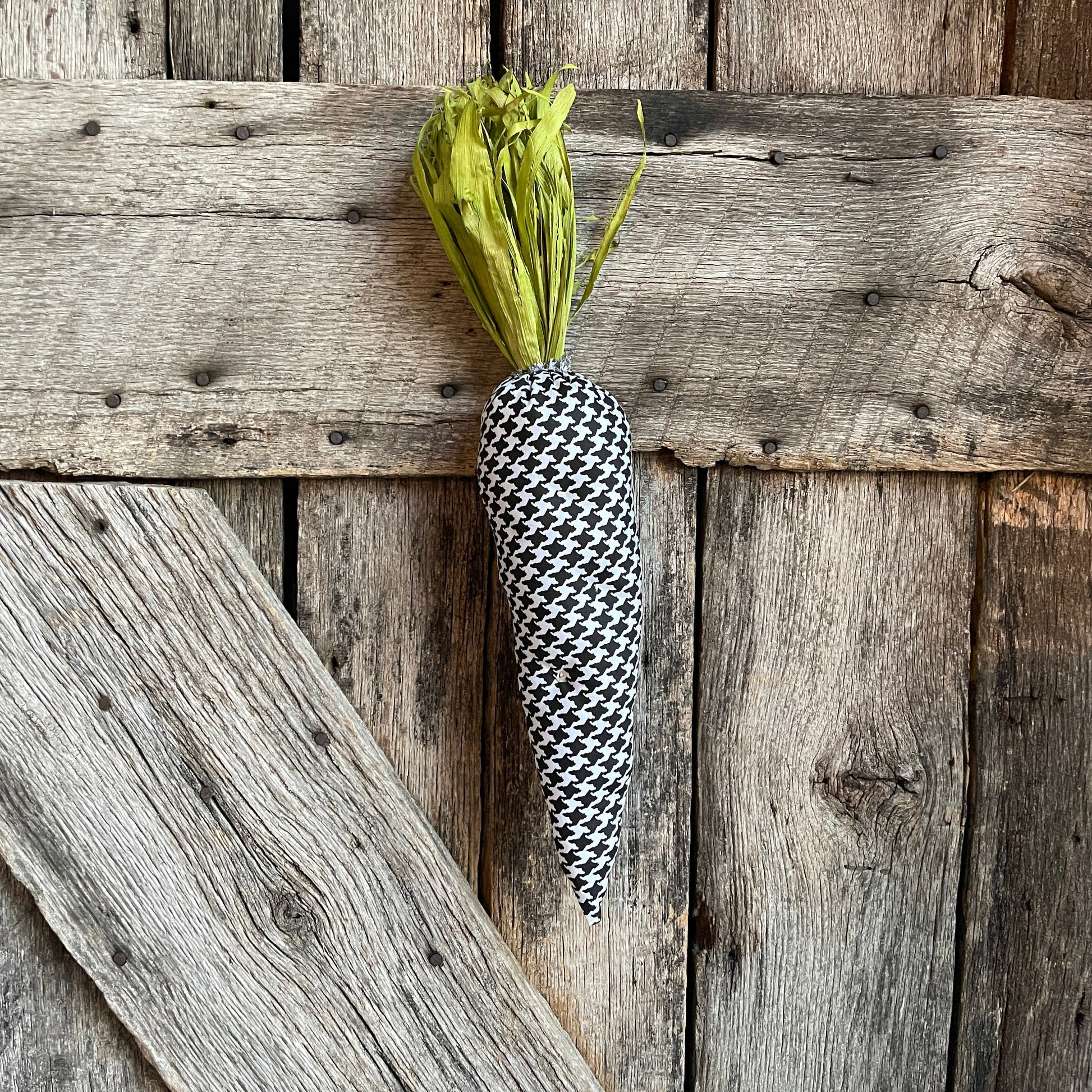 Houndstooth Carrot, Easter Decor, Easter Carrot