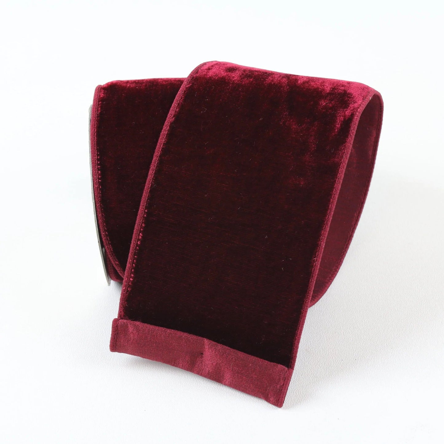 4” Burgundy Velvet Ribbon, Farrisilk ribbon, Velvet ribbon