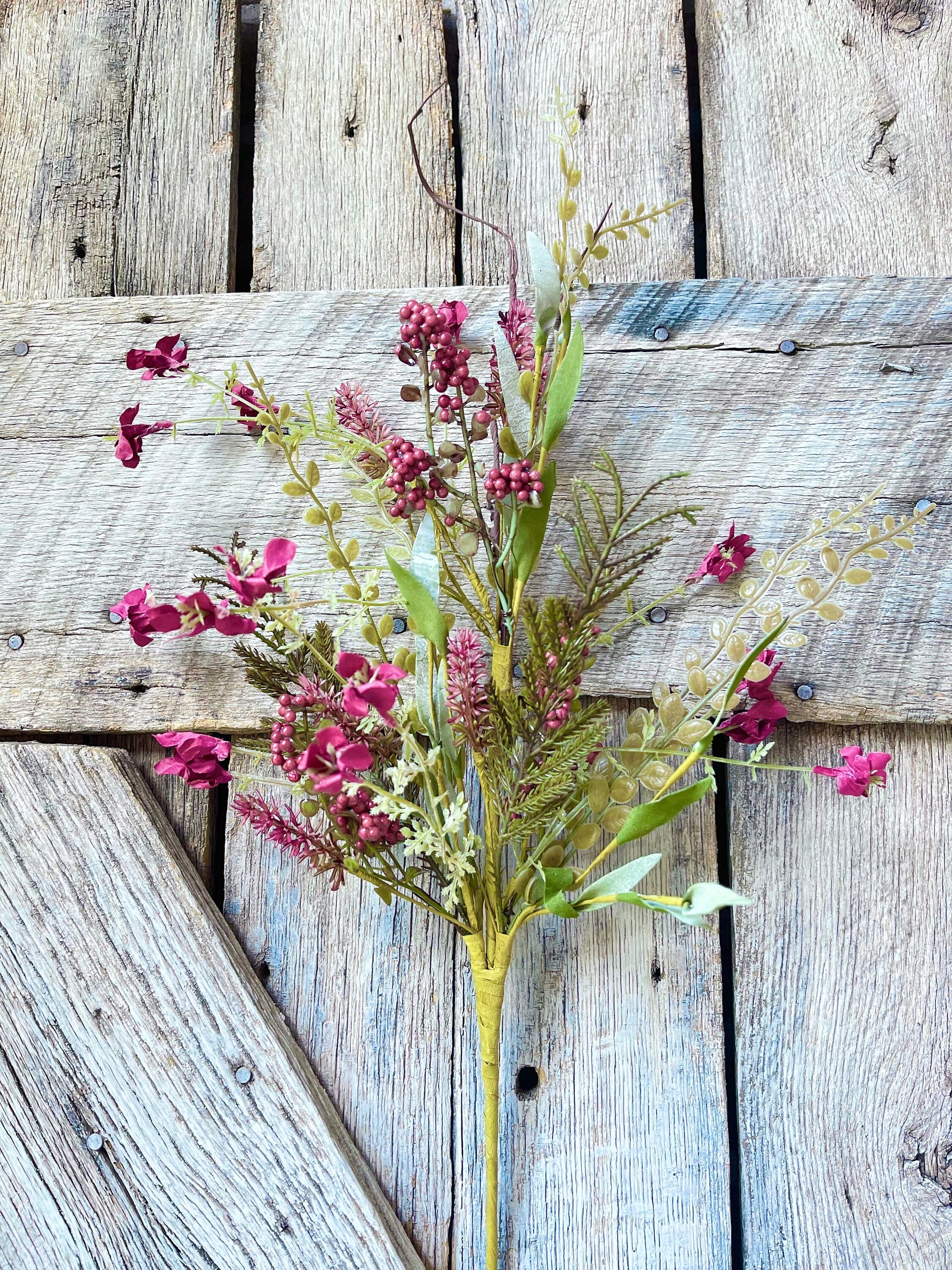 Red Fall Peony Bush, Fall Floral Bush, Artificial Floral Bush