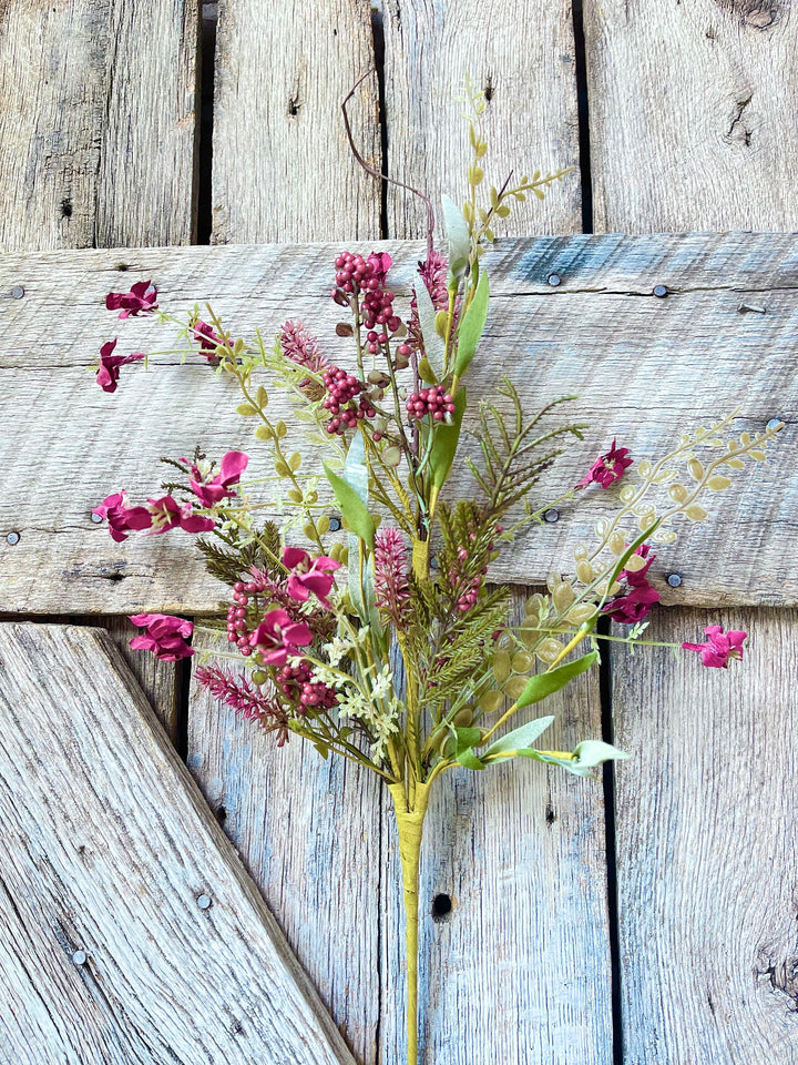 Red Fall Peony Bush, Fall Floral Bush, Artificial Floral Bush