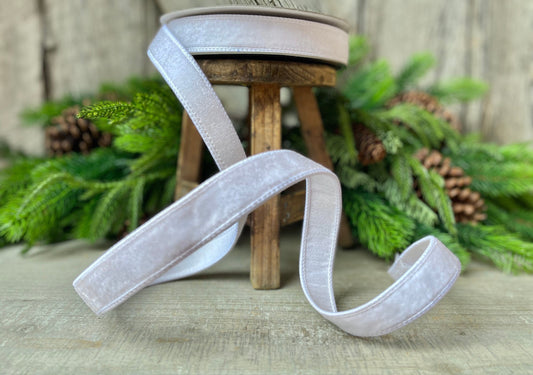 1" White Velvet Luster, Farrisilk Ribbon