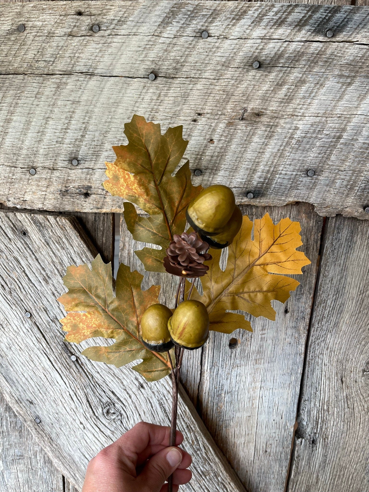 16" Acorn Pick, Fall Floral Pick