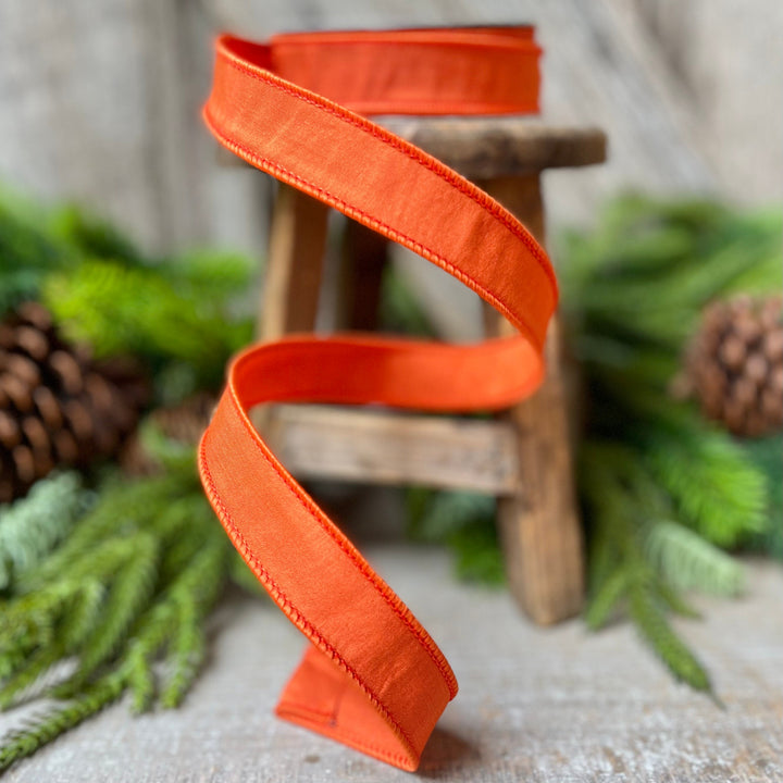 1" Orange Taffeta Ribbon, Farrisilk Ribbon