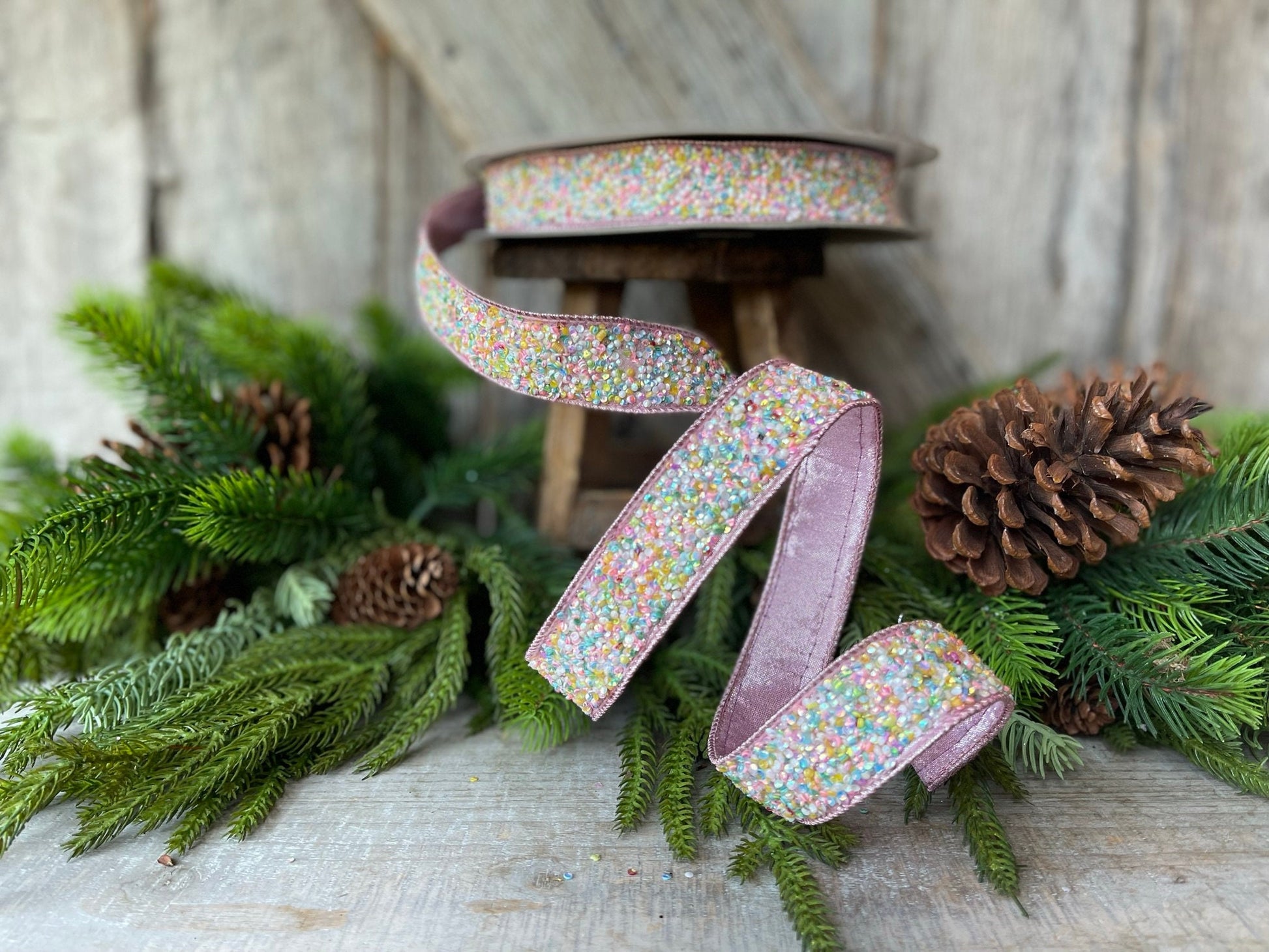1.5" Sprinkles Ribbon, Farrisilk Ribbon