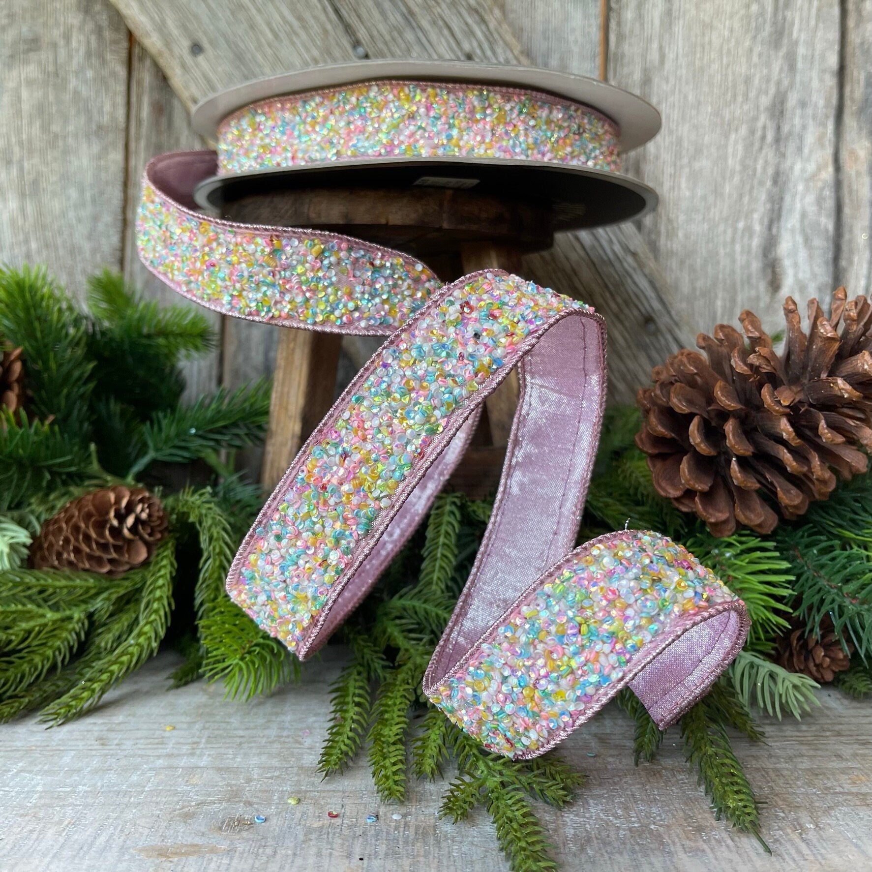 1.5" Sprinkles Ribbon, Farrisilk Ribbon