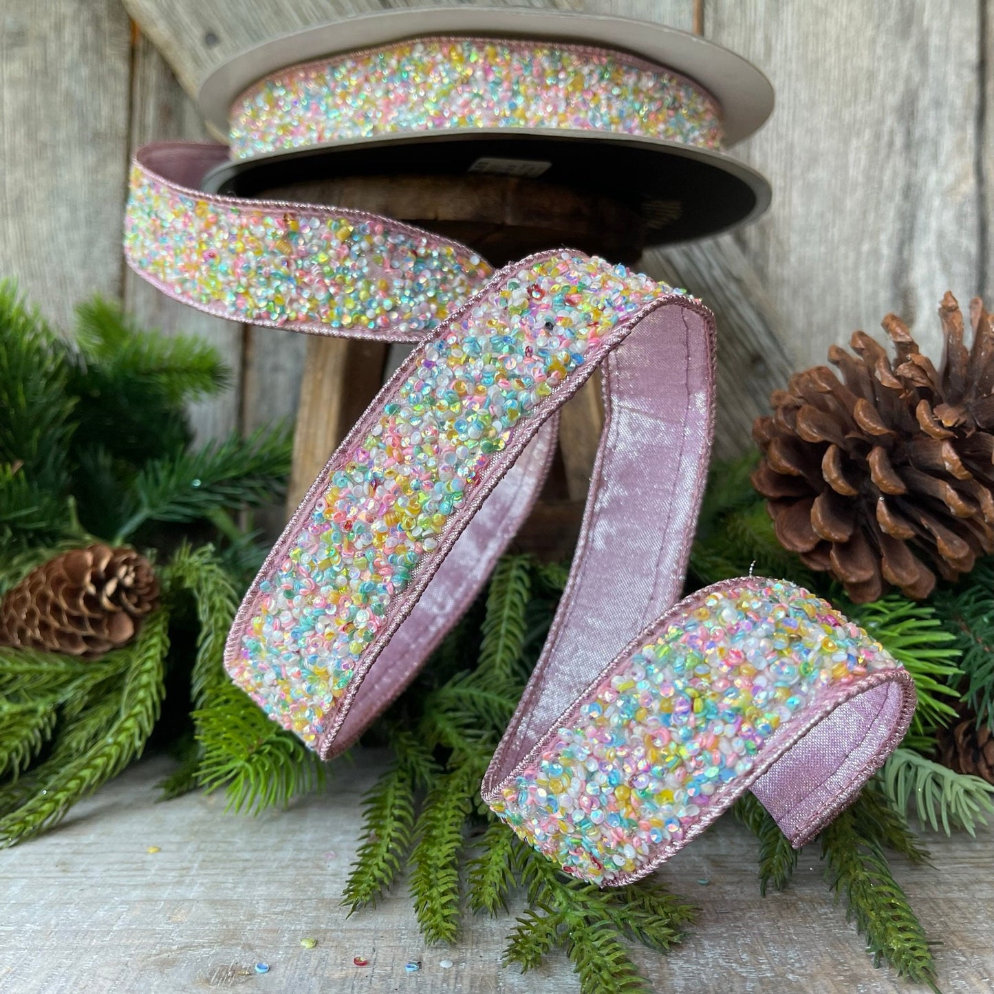 1.5" Sprinkles Ribbon, Farrisilk Ribbon