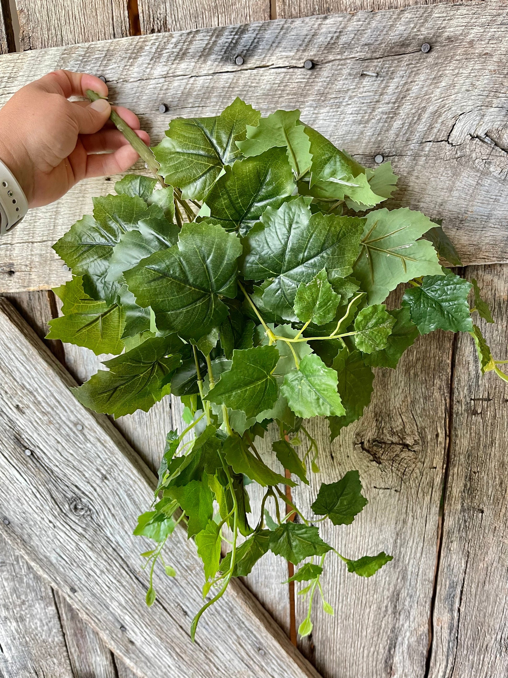 22" Ivy Hanging Bush, Artificial Ivy Bush, Hanging Greenery Bush