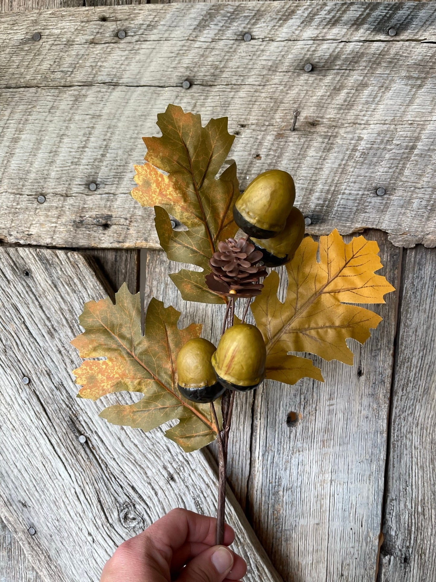 16" Acorn Pick, Fall Floral Pick