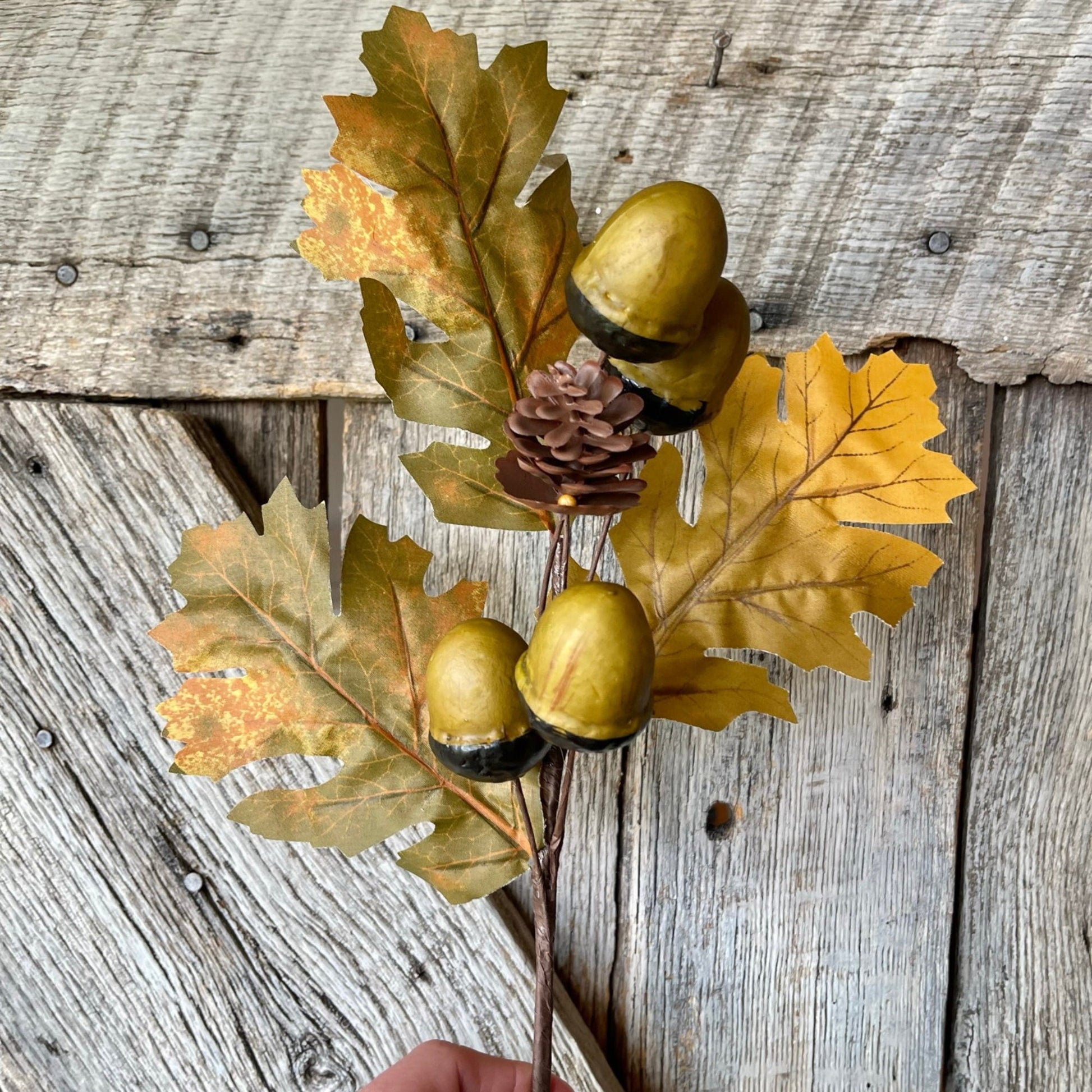 16" Acorn Pick, Fall Floral Pick