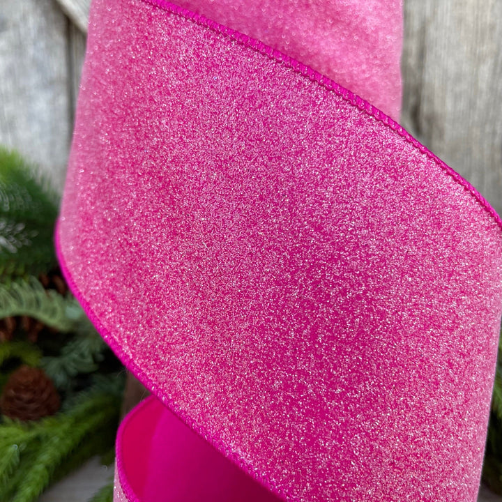 4" Hot Pink sugar candy ribbon, Farrisilk Ribbon