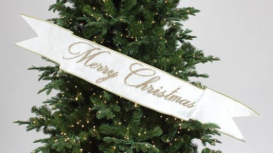 Merry Christmas Banner, Christmas Tree Banner