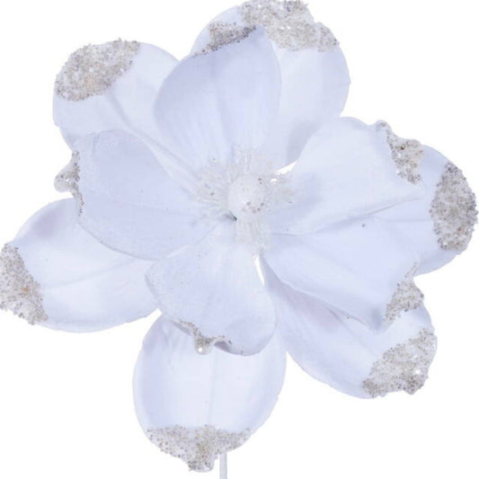 21" White Velvet Magnolia, Christmas Magnolia