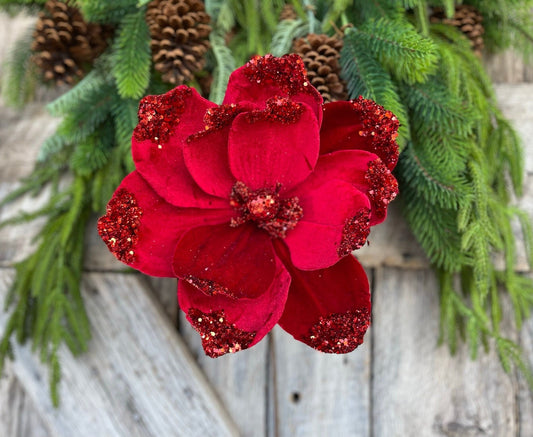 21" Red Velvet Magnolia, Christmas Magnolia