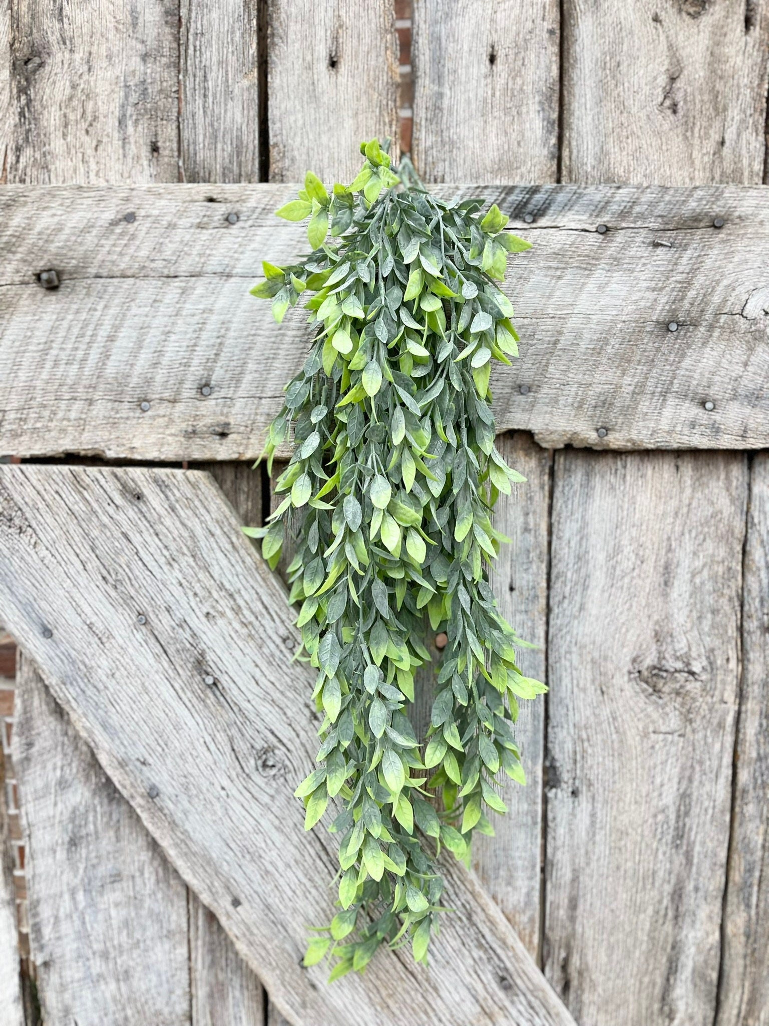 Ruscus Hanging Greenery Bush, 32" Mixed Greenery Bush, Artificial Greenery