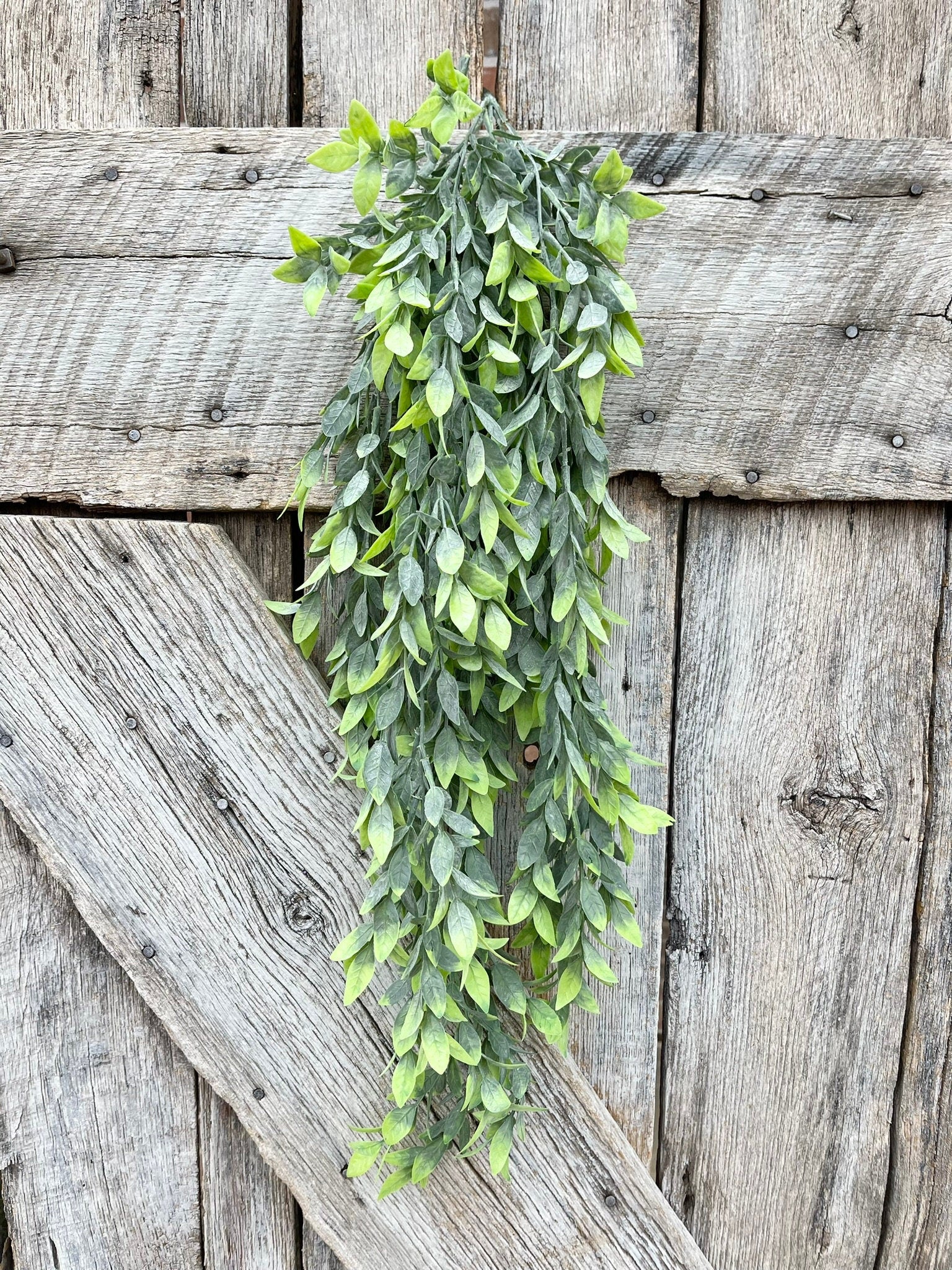 Ruscus Hanging Greenery Bush, 32" Mixed Greenery Bush, Artificial Greenery