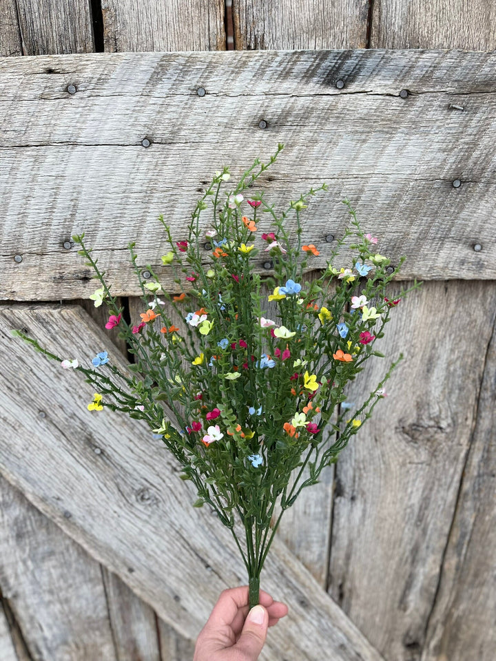 21" Multi Colored Flowering Bush, Floral Filler Bush, Spring Filler Flowers