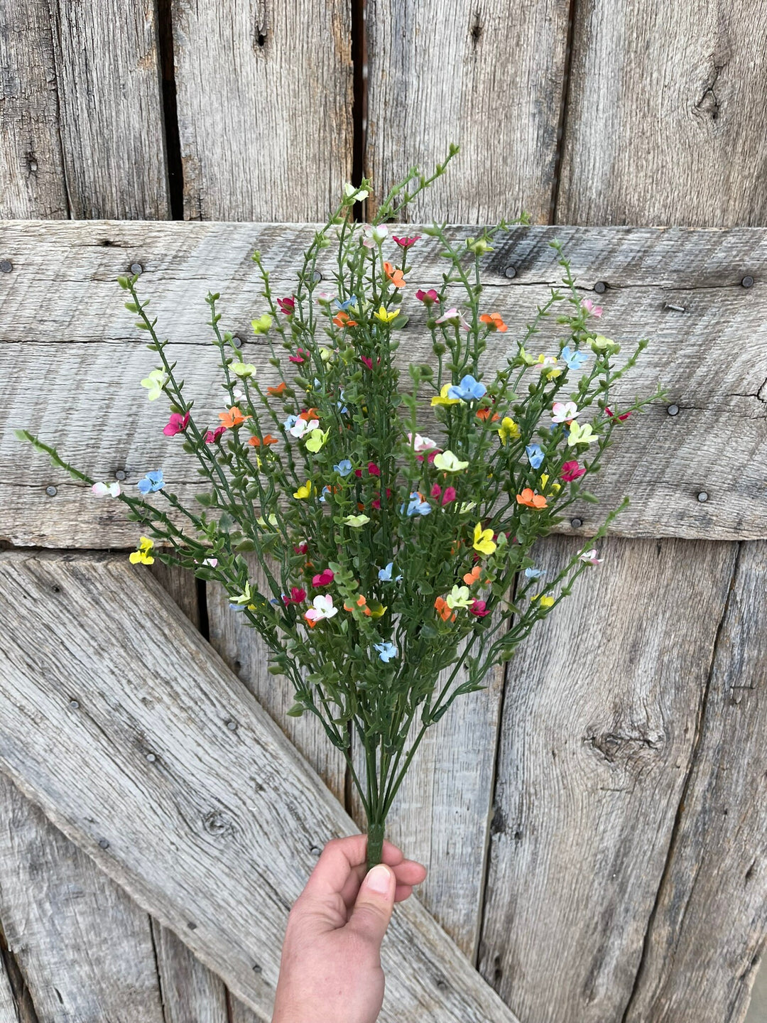 21" Multi Colored Flowering Bush, Floral Filler Bush, Spring Filler Flowers