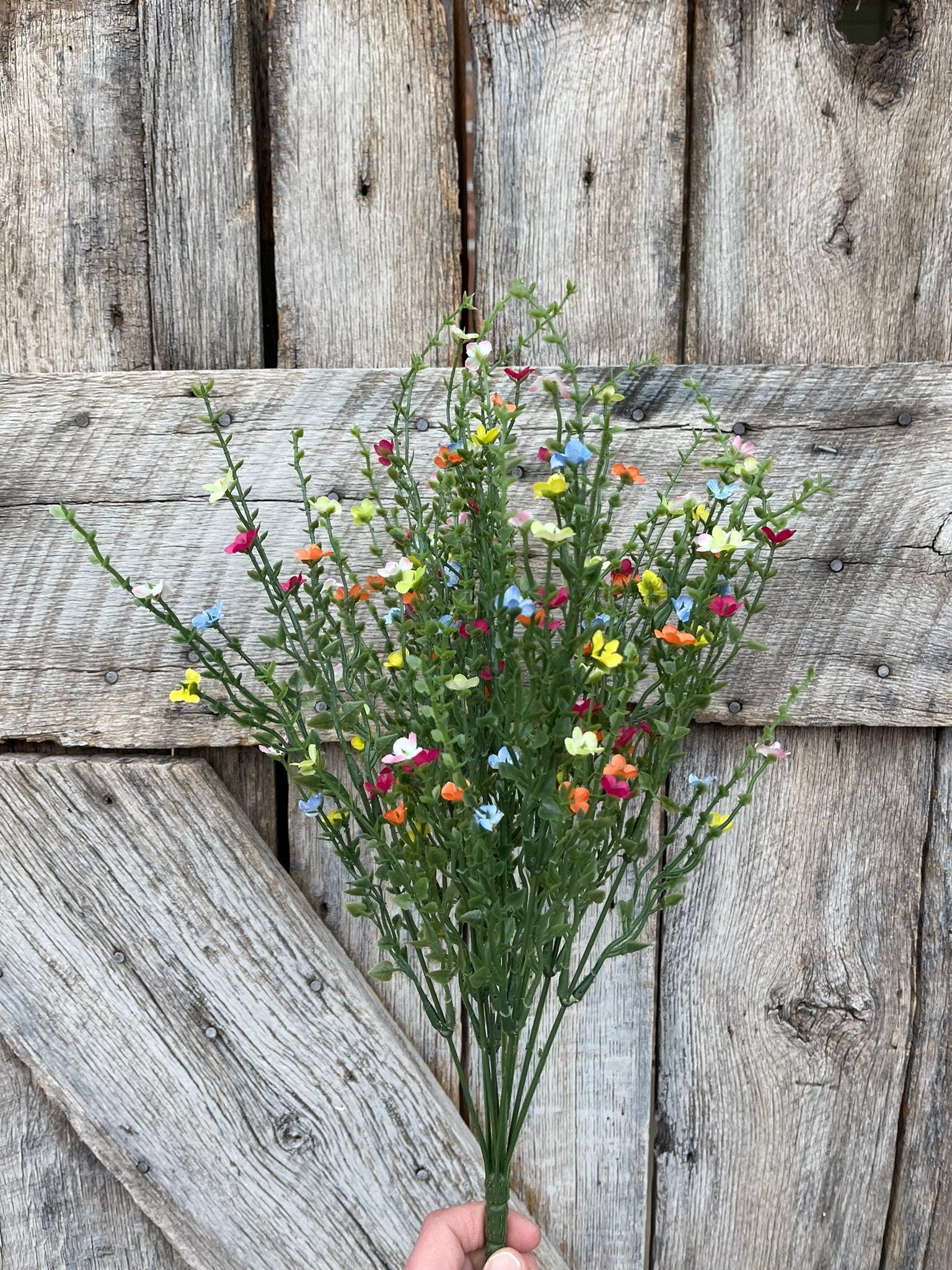 21" Multi Colored Flowering Bush, Floral Filler Bush