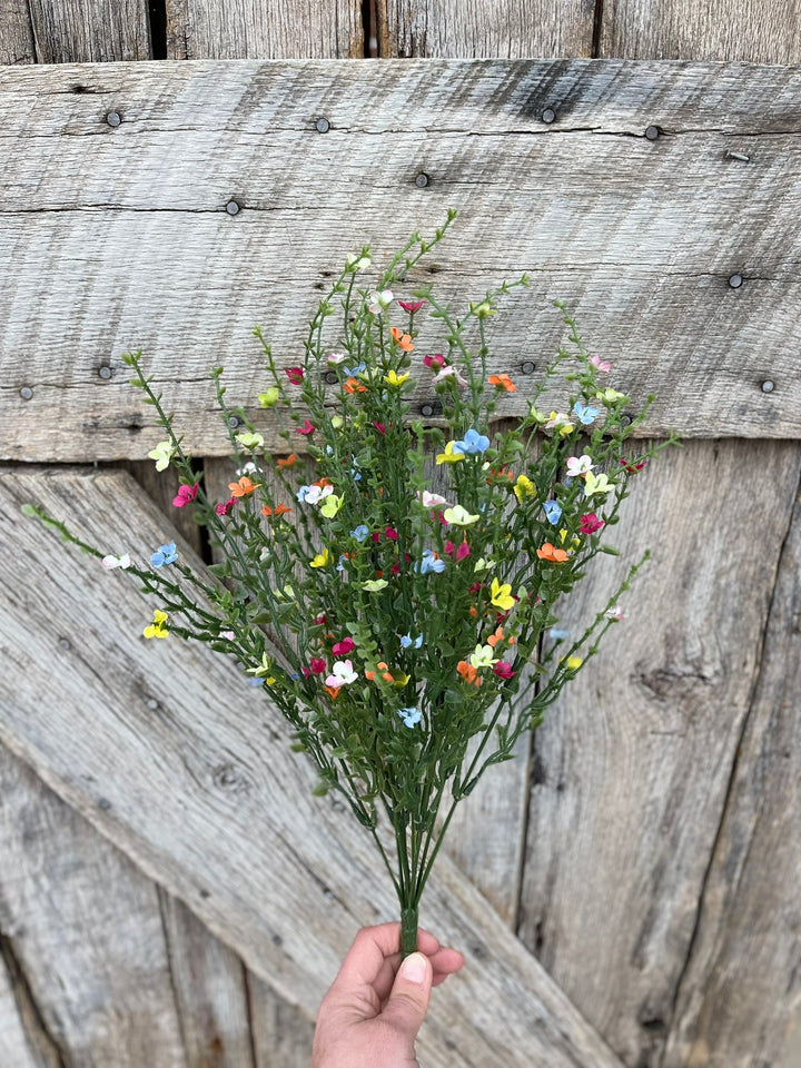 21" Multi Colored Flowering Bush, Floral Filler Bush, Spring Filler Flowers