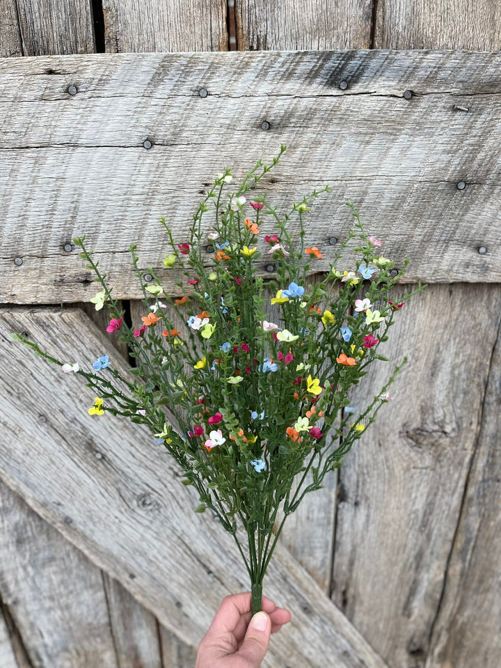 21" Multi Colored Flowering Bush, Floral Filler Bush, Spring Filler Flowers