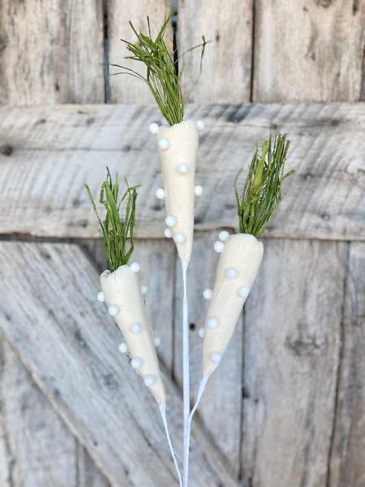 30" Pom Pom Carrot Spray, Easter Decor, Easter Carrot