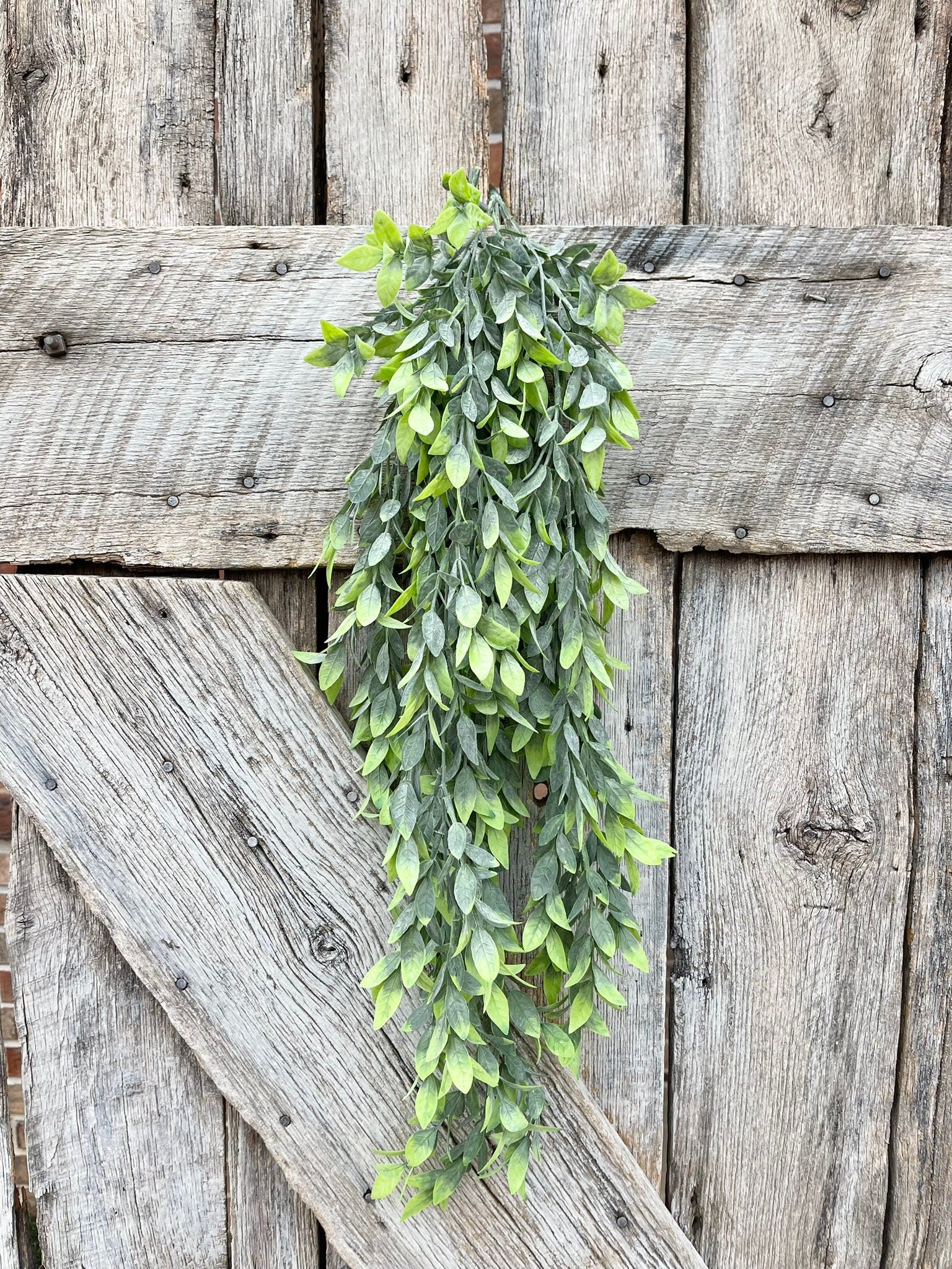 Ruscus Hanging Greenery Bush, 32" Mixed Greenery Bush, Artificial Greenery