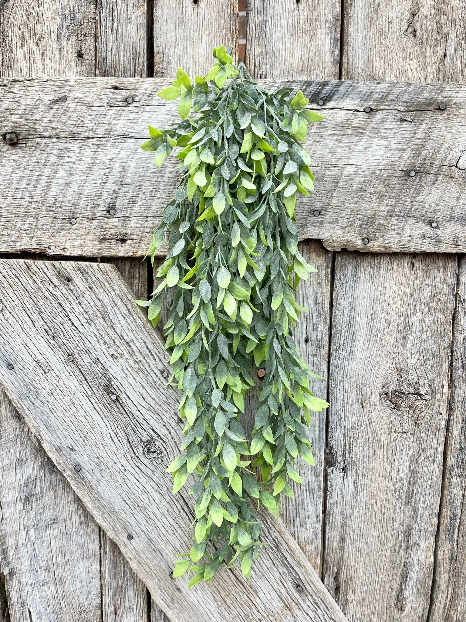 Ruscus Hanging Greenery Bush, 32" Mixed Greenery Bush, Artificial Greenery