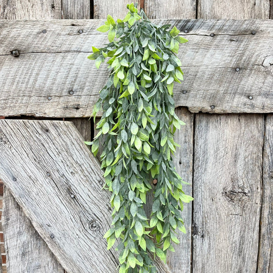 Ruscus Hanging Greenery Bush, 32" Mixed Greenery Bush, Artificial Greenery
