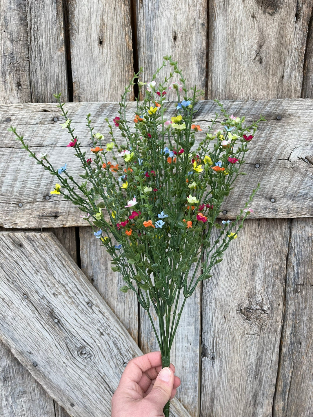 21" Multi Colored Flowering Bush, Floral Filler Bush, Spring Filler Flowers