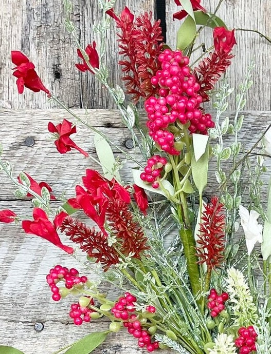 60919, 23" Red White Blue Lavender Floral Spray, Floral Filler Supply