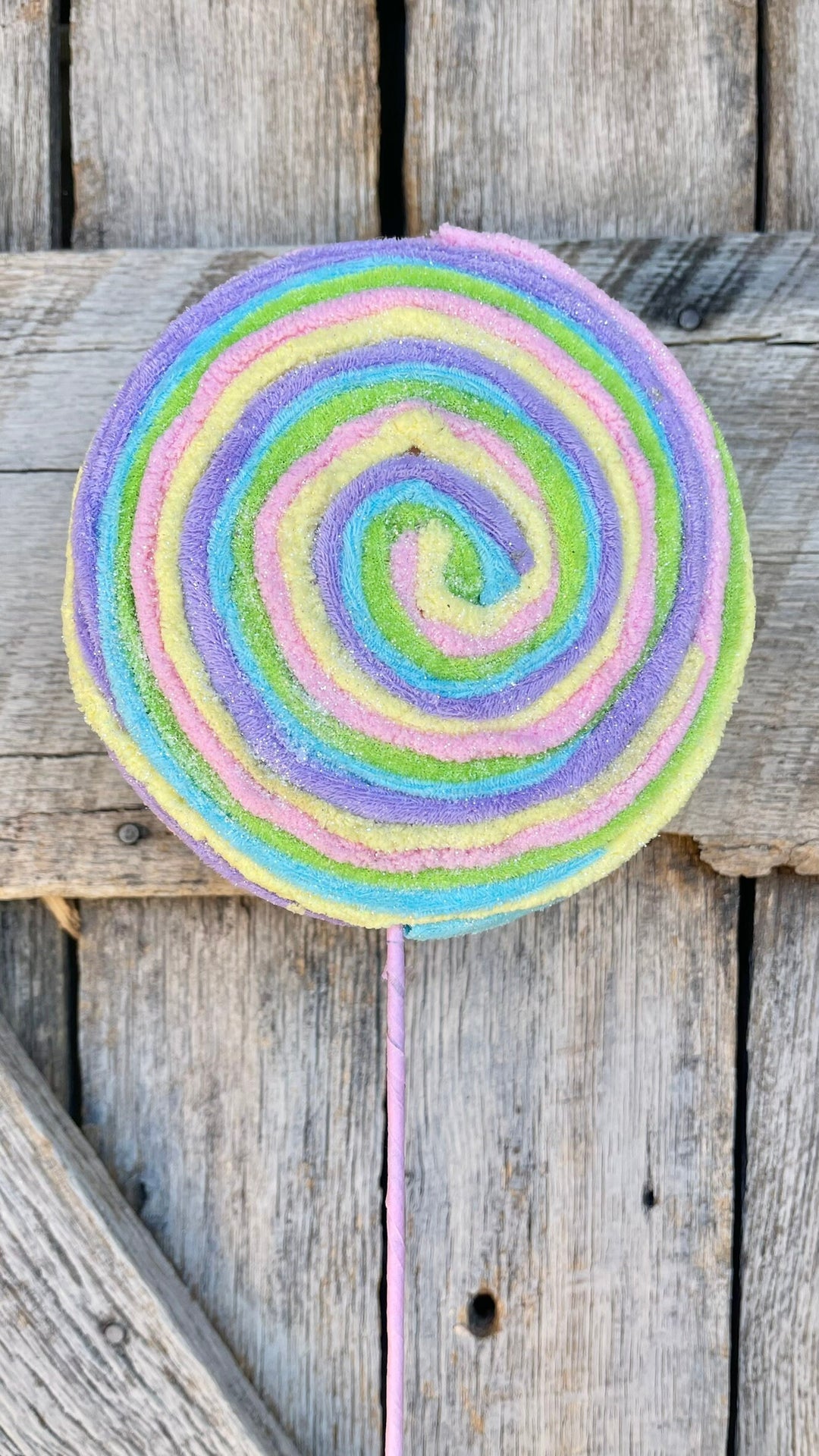 20" Christmas Lollipop, Pastel Swirl Lollipop, Candy Theme Decor
