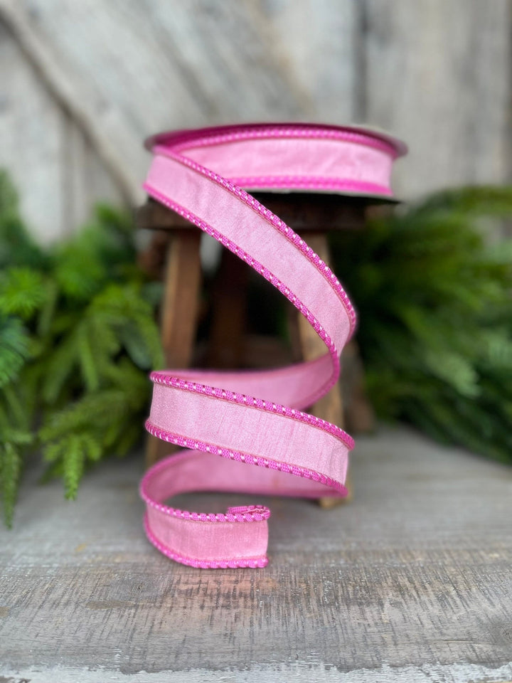 1" Pink Sherbert Cord Ribbon, Farrisilk Ribbon