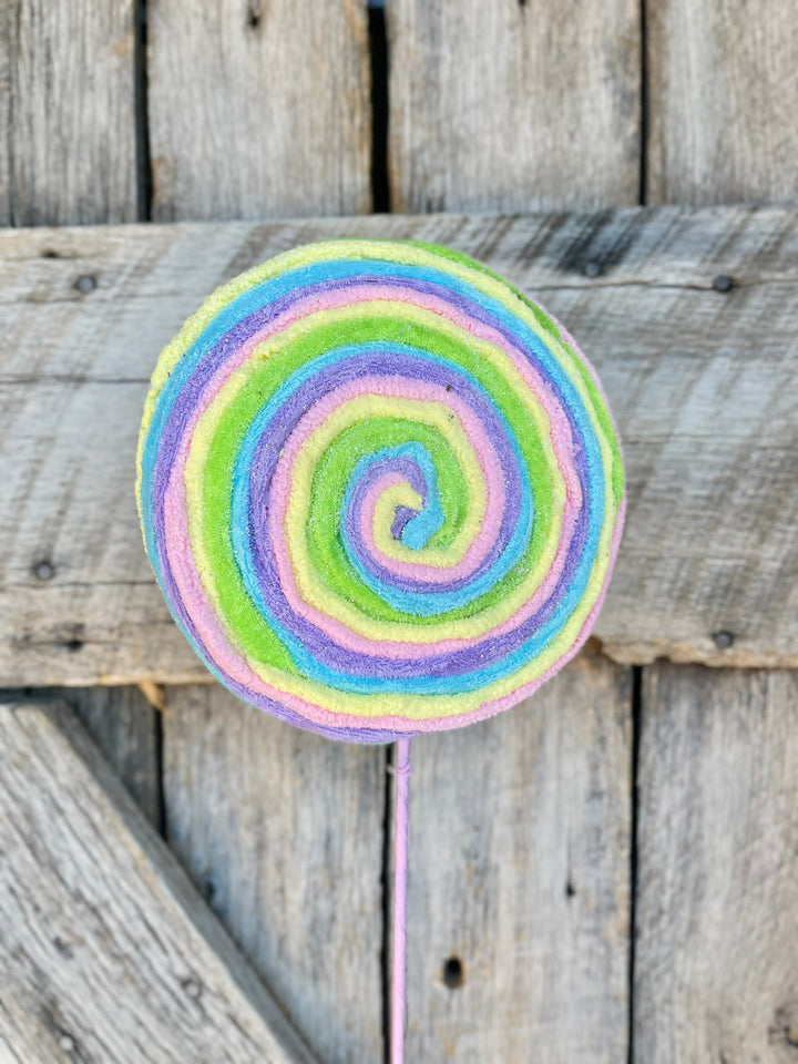 20" Christmas Lollipop, Pastel Swirl Lollipop, Candy Theme Decor