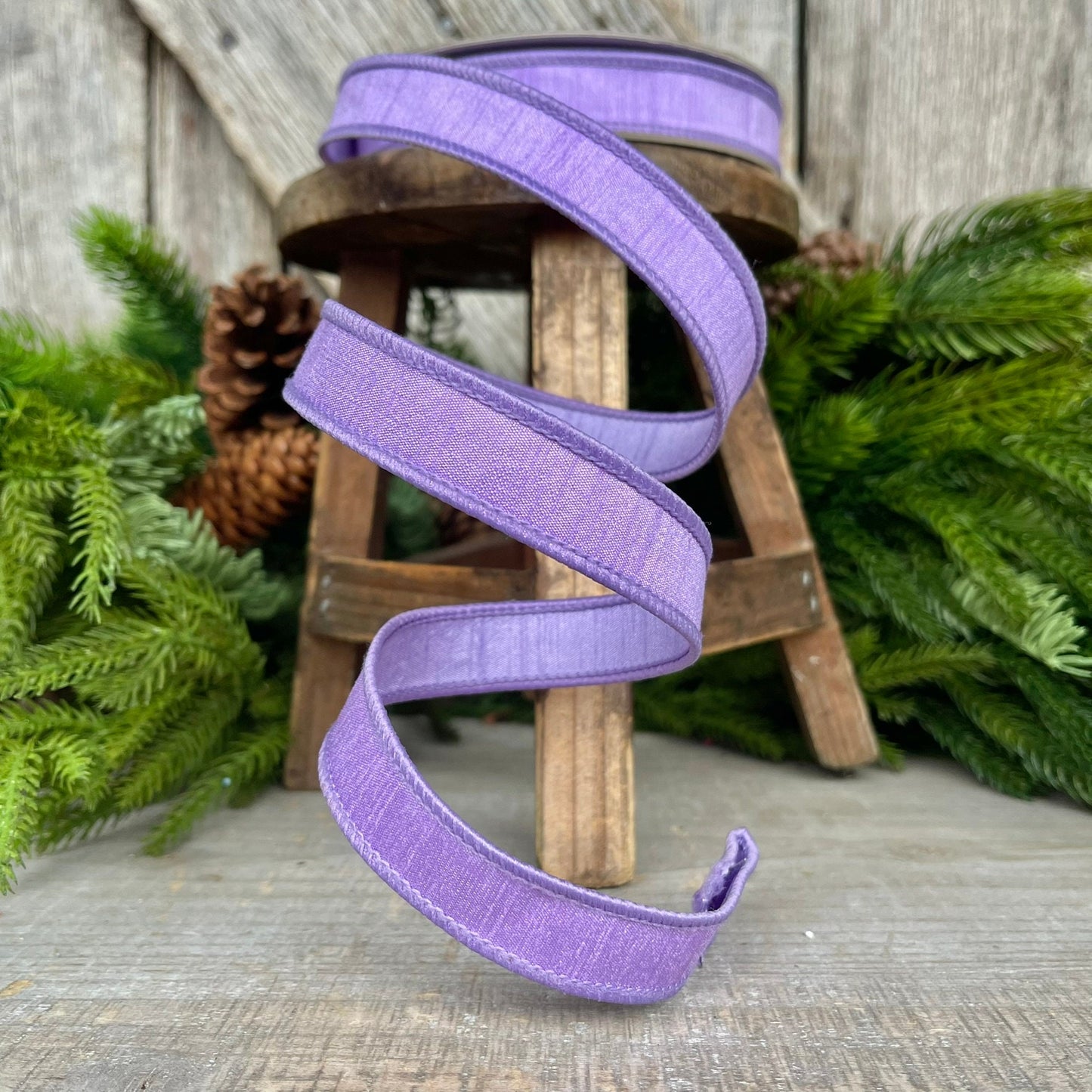 3/4 Lavender Color Fusion Ribbon Farrisilk Ribbon, Wired Ribbon, Purple Ribbon