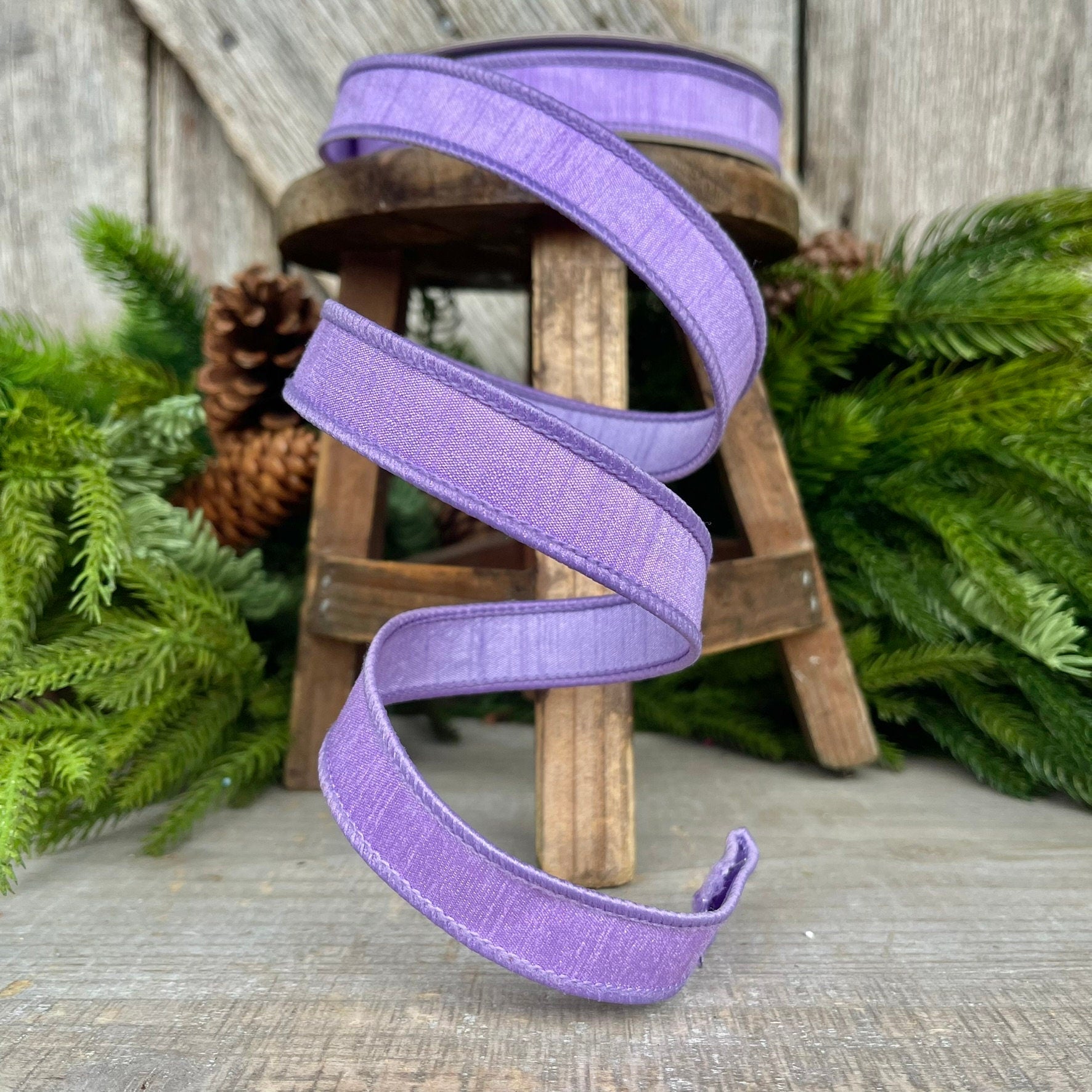 3/4 Lavender Color Fusion Ribbon Farrisilk Ribbon, Wired Ribbon, Purple Ribbon