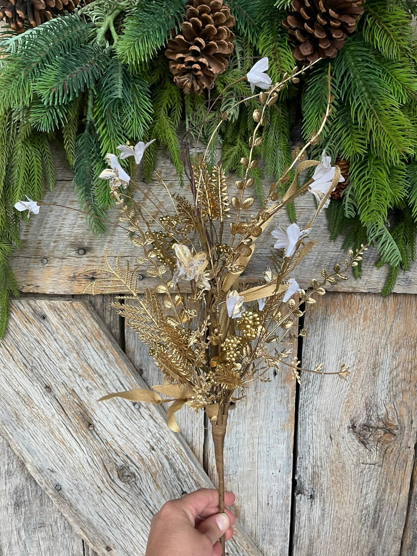 24" Gold Christmas Bush, Christmas 60919, Gold Filler Bush