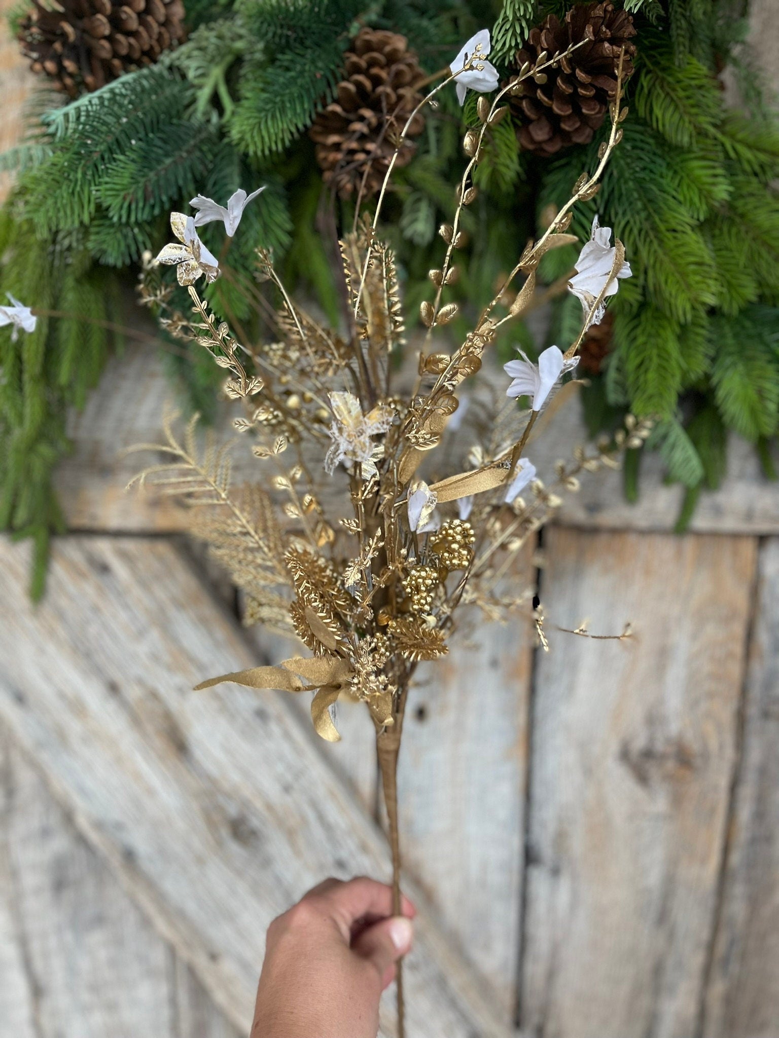 24" Gold Christmas Bush, Christmas 60919, Gold Filler Bush