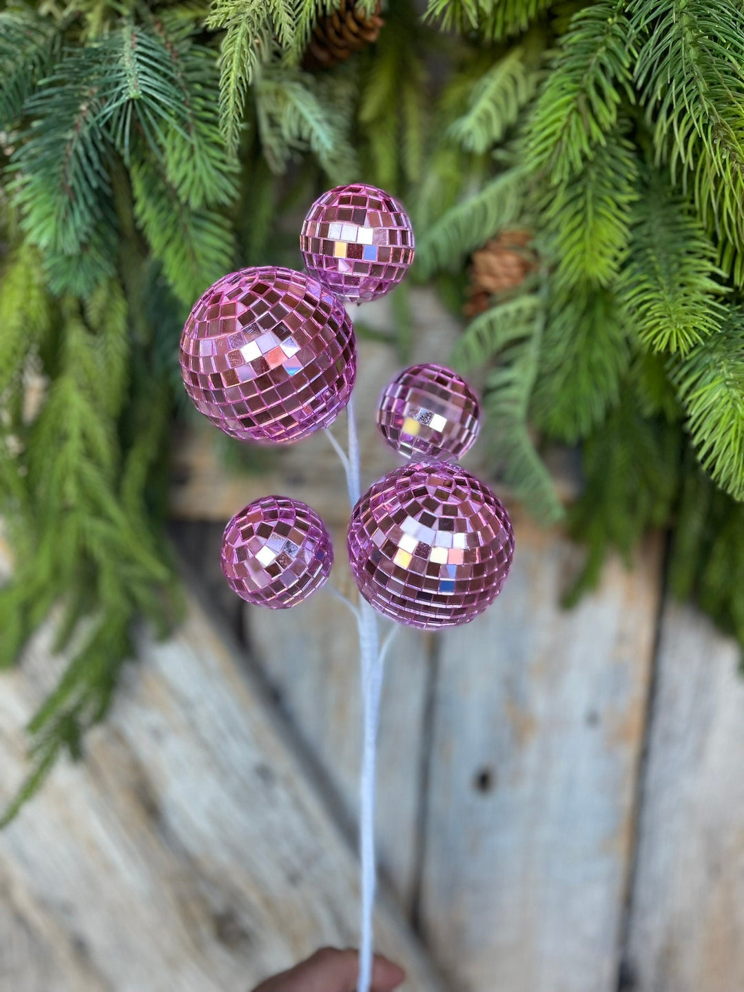 16" Pink Disco Ball Spray, Pinkmas Decor, Pink Disco Balls