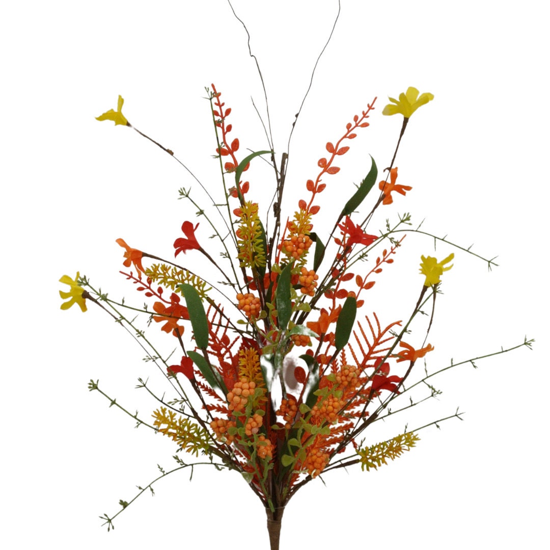 24" Orange Yellow Red Bush, 60919, Fall Bush