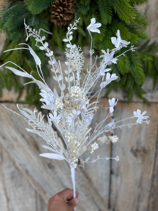 24" White Christmas Bush, Christmas 60919, White Filler Bush