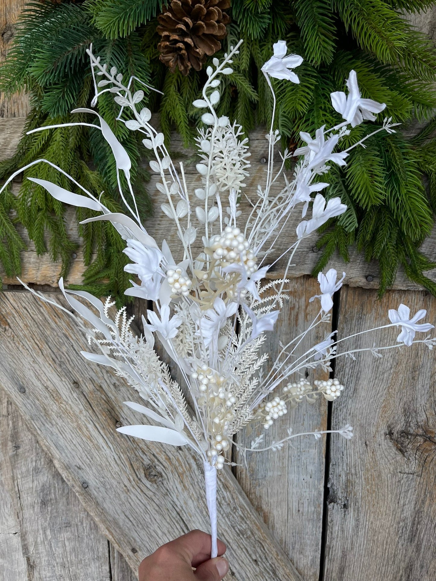 24" White Christmas Bush, Christmas 60919, White Filler Bush
