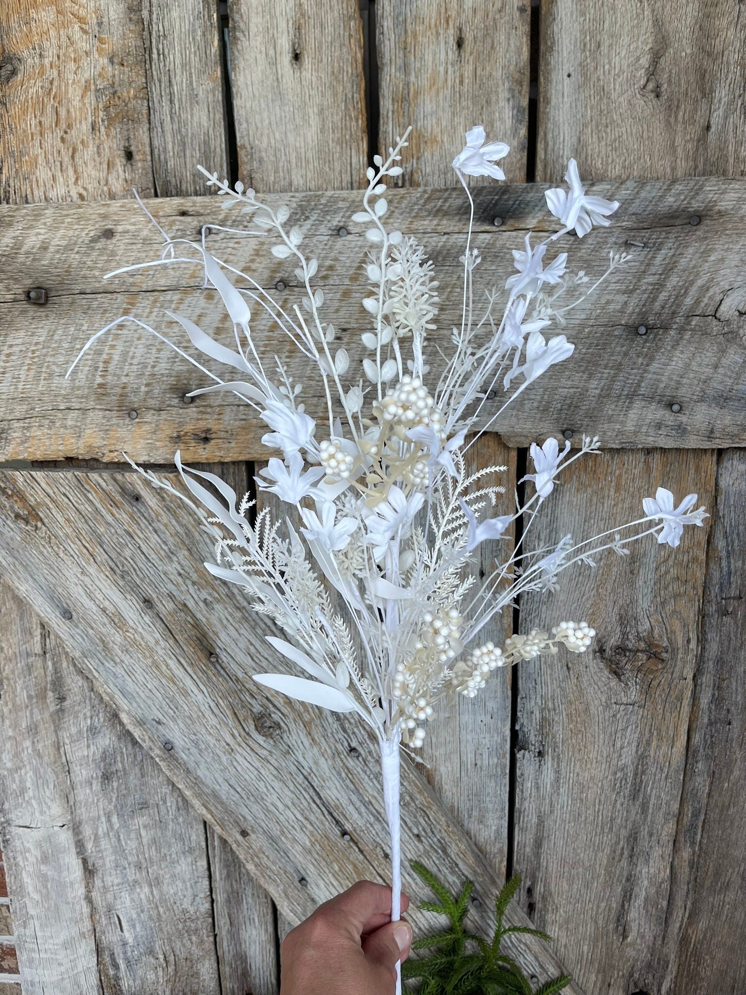 24" White Christmas Bush, Christmas 60919, White Filler Bush